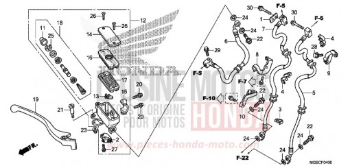 FR. BRAKE MASTER CYLINDER NC700DD de 2013